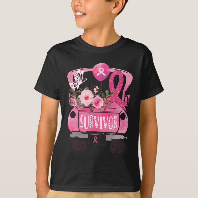 T-shirt Ribbon Truck Hope Sensibilisation Cancer du sein S (Devant)