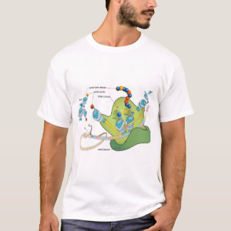 T-shirt Ribosome mRNA tRNA molecules proteins Diagram 