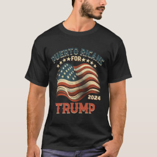 T-shirt Ricans Pour Trump 2024 Drapeau États-Unis 