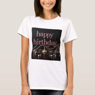 T-shirt Rich rose blanc luxueux élégant extravagant