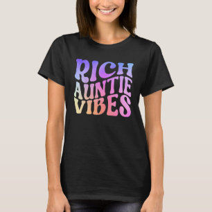T-shirt Rich Tante Vibes Tante Meilleure Tante Mère s D
