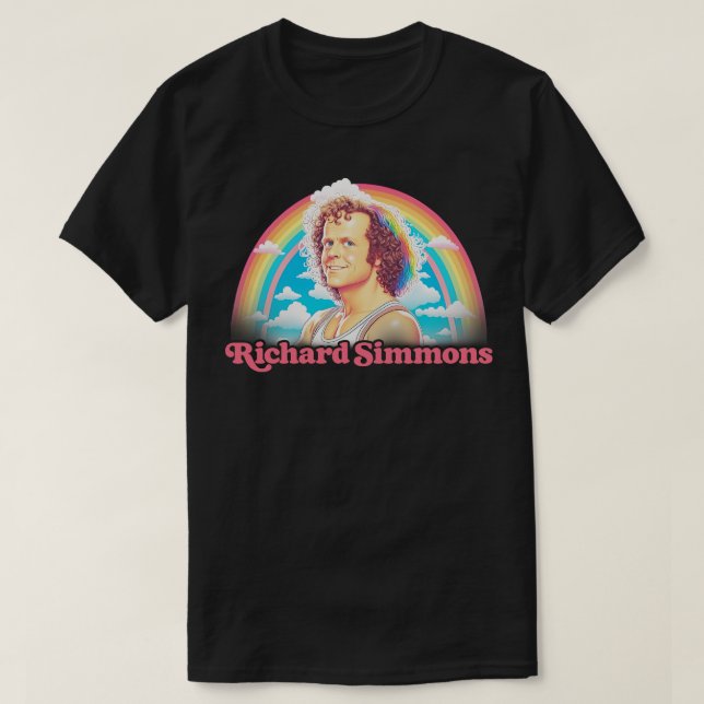 T-shirt Richard Simmons Retro esthétique Rainbow Fan Art (Design devant)