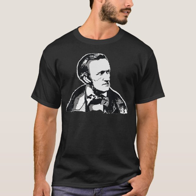 T-shirt Richard Wagner Classical Composer Earbuds (Devant)