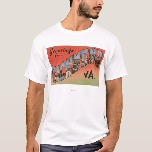 T-shirt Richmond, la Virginie - grandes scènes 3 de lettre (Devant)