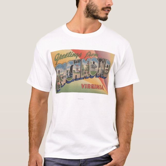 T-shirt Richmond, la Virginie - grandes scènes de lettre (Devant)