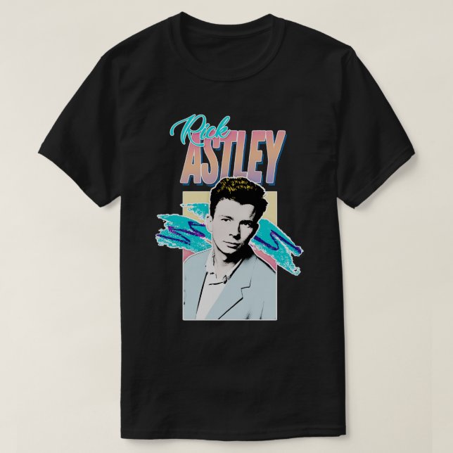 T-shirt Rick Astley 80s Conception esthétique des hommages (Design devant)