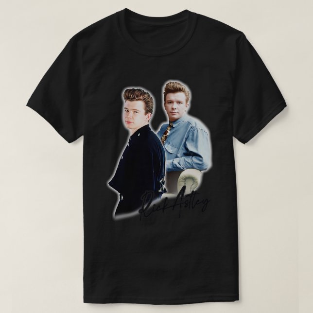 T-shirt Rick Astley 80s esthétique (Design devant)