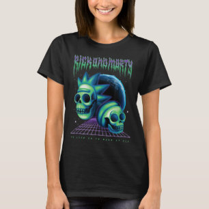 T-shirt Rick Et Morty De Vivre Est De Risquer Tout Crâne P