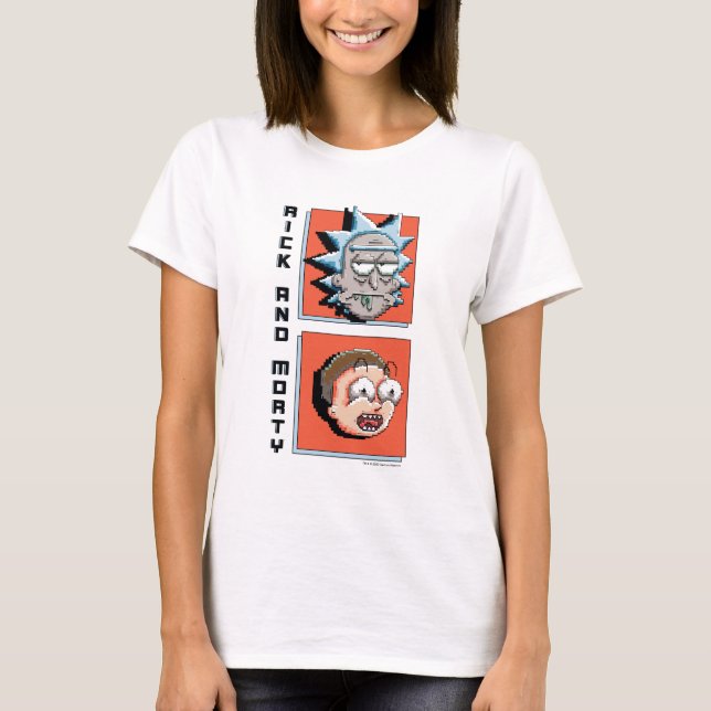 T-shirt RICK ET MORTY™ | Graphique de panneau de pixels (Devant)