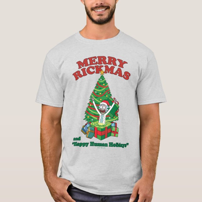 T-shirt Rick et Morty | Portail Rick Merry Rickmas (Devant)