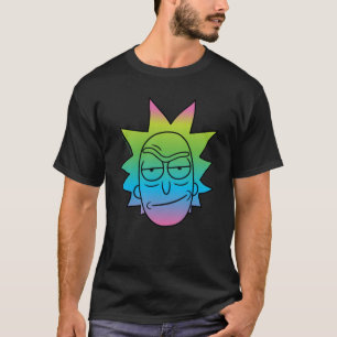 T-shirt RICK ET MORTY™   Rainbow Rick Head motif