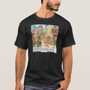 T-shirt Rick London Dessin Animé Chats Contre Chiens Drôle