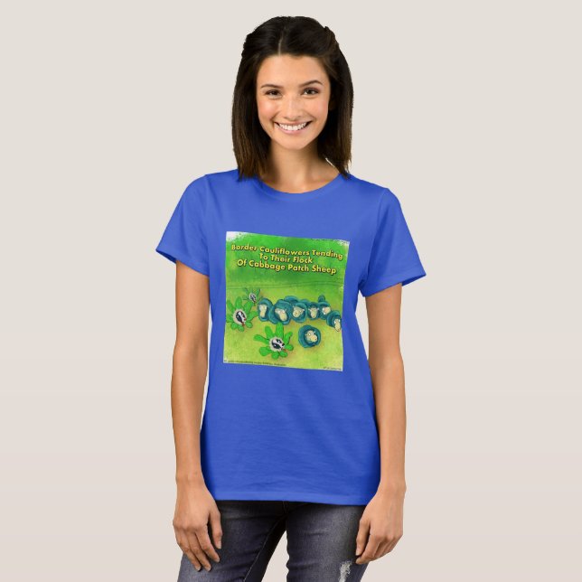 T-shirt Rick London Funny Bordure Collie Flower Comic (Devant entier)