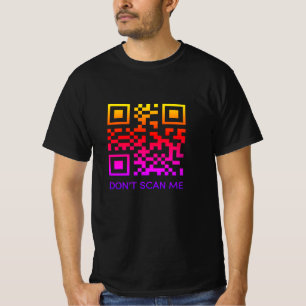 T-shirt Rick roll drôle QR code scan ne me scanne pas T-Sh