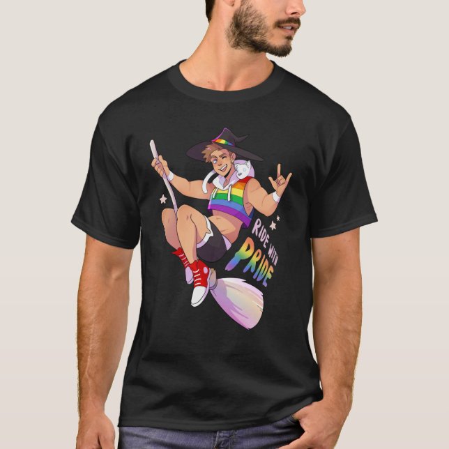 T-shirt Ride with Pride Gay (Devant)