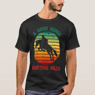 T-shirt Rider Retro Sunset Vintage Horse Racing Derby