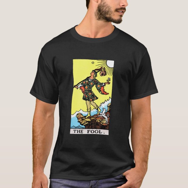 T-shirt Rider Waite Tarot Major Arcana L'idiot (Devant)