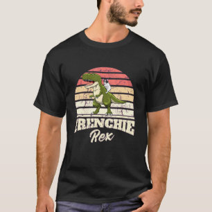 T-shirt Rides de Buldog français Dinosaur T Rex Frenchie 