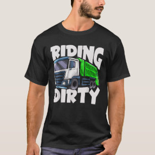 T-shirt Riding Dirty Garbage Chauffeur de camion Jour d'or