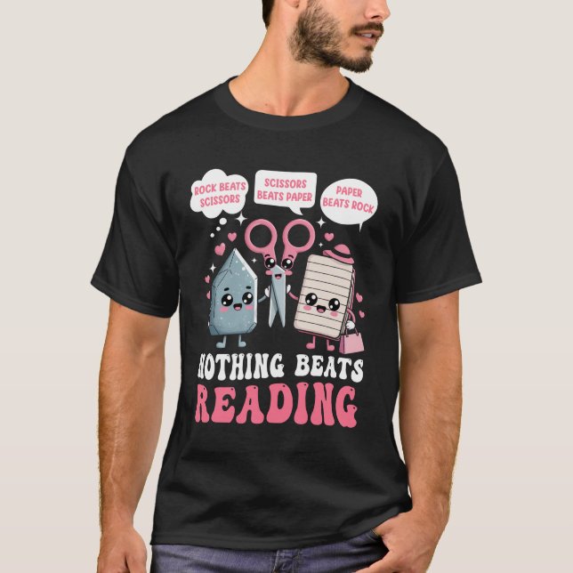 T-shirt Rien De Mieux Que Lire Livre Librairie Rock Papier (Devant)