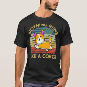 T-shirt Rien ne court comme un Corgi tricolore pour