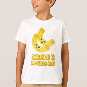 T-shirt Rien n'est Im-pasta-ble ! Caricature aux pâtes mig