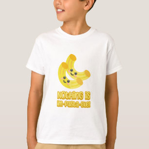 T-shirt Rien n'est Im-pasta-ble ! Caricature aux pâtes mig