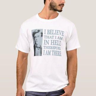 T-shirt Rimbaud dans la pièce en t d'enfer