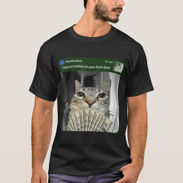 T-shirt Ring Cat With Motion Meme  (Devant)