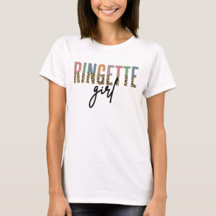 T-shirt Ringette Girl Cheetah Imprimer Lecteur Ringette
