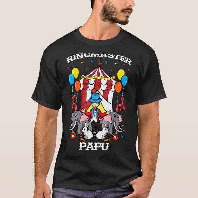T-shirt Ringmaster Papu Circus Personnel de l'événement Ri (Devant)