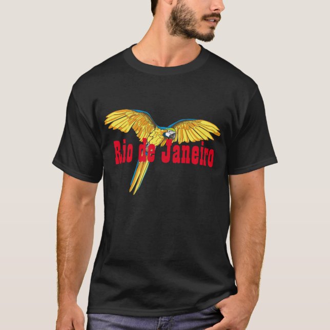T-shirt Rio de Janeiro avec le perroquet (Devant)