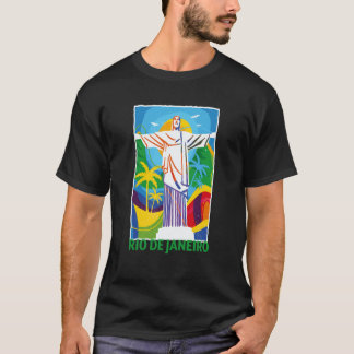 T-shirt Rio de Janeiro Cristo Redentor Brazil Skyline Silh