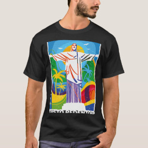 T-shirt Rio de Janeiro Cristo Redentor Brésil Skyline Silh