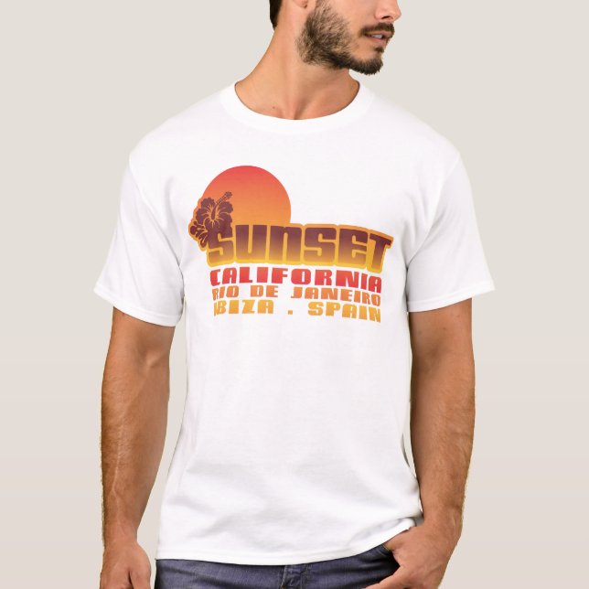T-shirt Rio de Janeiro Ibiza de la Californie de coucher (Devant)