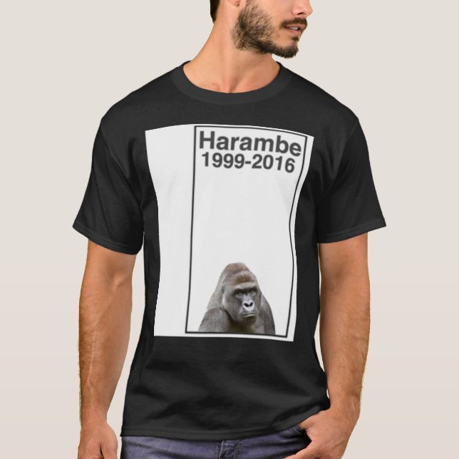 T-shirt Rip Harambe 1999-2016   (Devant)