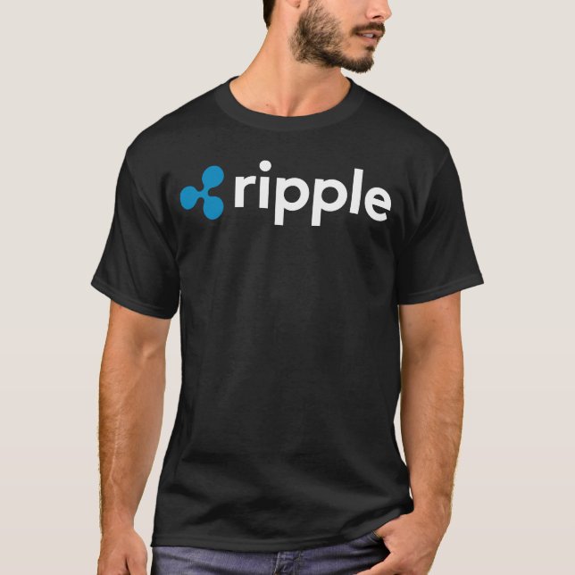 T-shirt Ripple XRP Crypto Cryptomonnaie Blockchain pièce L (Devant)