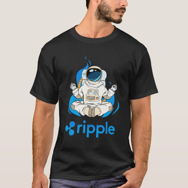 T-shirt Ripple XRP Cryptodevise -Astronaute de Crypto (Devant)