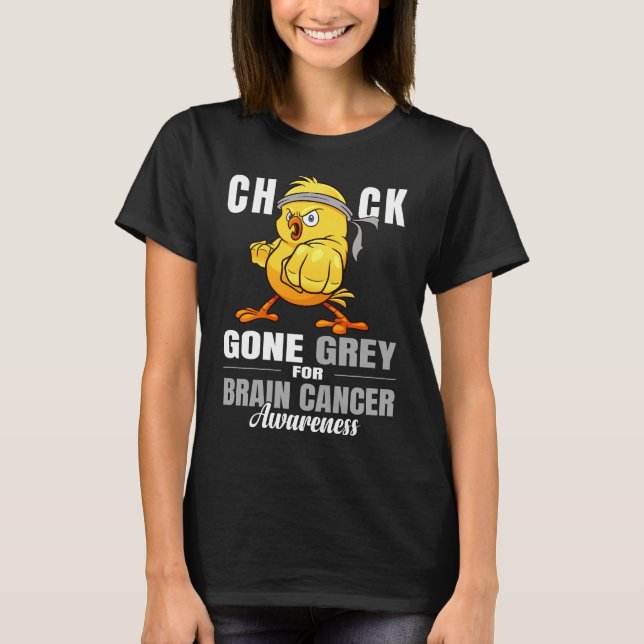 T-shirt rire cancer du cerveau chick (Devant)