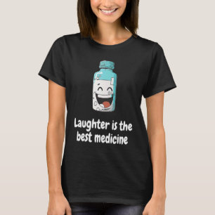 T-shirt Rire est le meilleur médicament riant médicament b