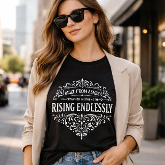 T-shirt Rising Endlessly Women Vintage Typography