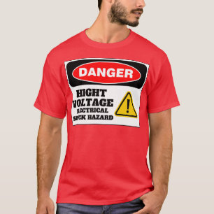 T-shirt Risque de choc électrique à haute tension