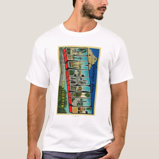 T-shirt Rive, la Californie - grandes scènes de lettre (Devant)
