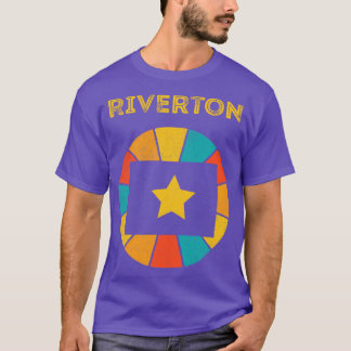 T-shirt Riverton Wyoming Vintage Souvenir détendu 1