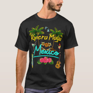 T-shirt Riviera Maya Mexico Plage Summer Palm Sun Set Palm