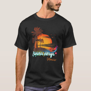 T-shirt Riviera Maya Plage Mexico Vacances d'été Palm Tr