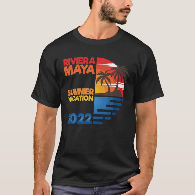 T-shirt Riviera Maya Vacances d'été 2022 Matchig Group De (Devant)