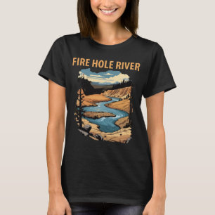 T-shirt Rivière Fire Hole Yellowstone Gold Travel