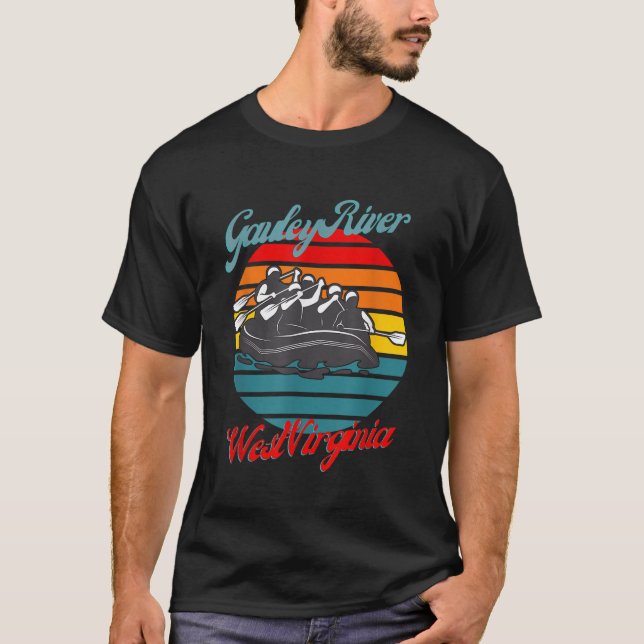 T-shirt Rivière Gauley Virginie-Occidentale Canaux de Raft (Devant)