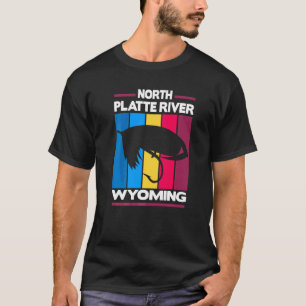 T-shirt Rivière North Platte Wyoming Pêche à la mouche